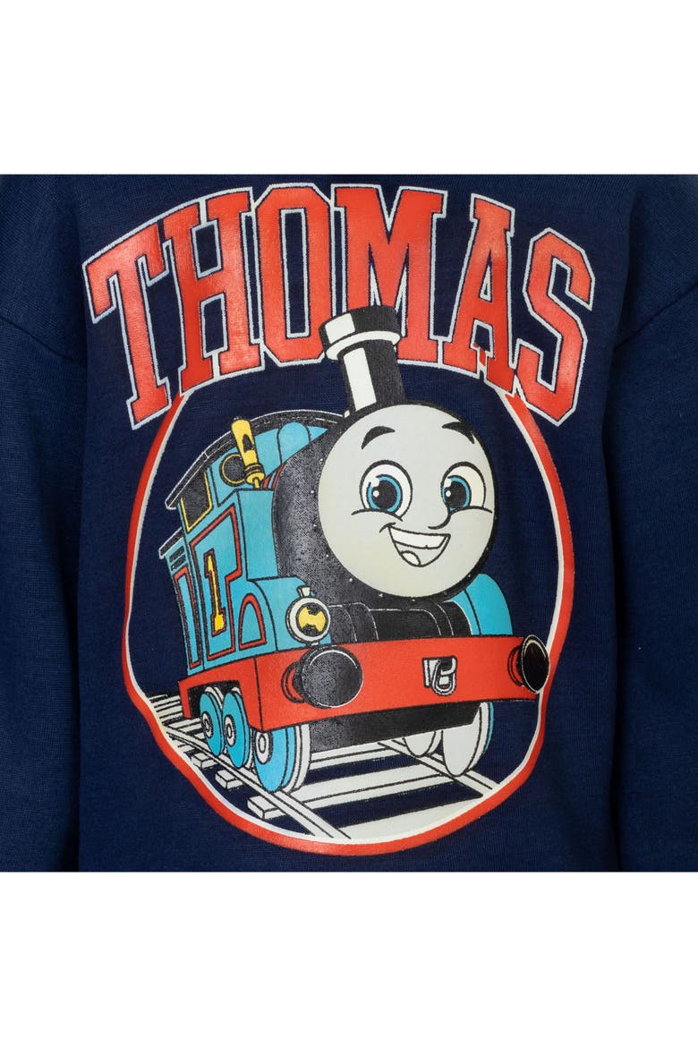 Fleece Hoodie and Pants Set, Alternate, color, Thomas Navy Grey