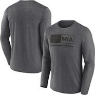 FANATICS Men's Fanatics Branded Heather Charcoal Miami Heat Three-Point Play T-Shirt
