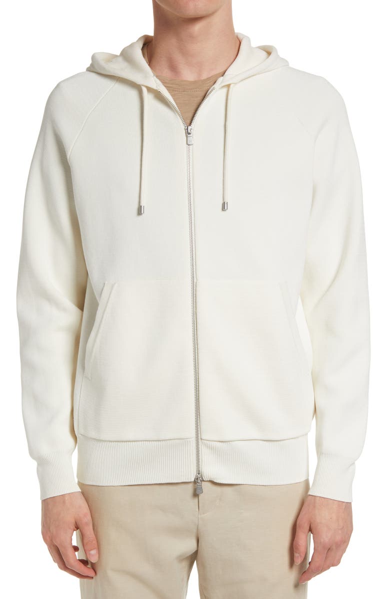 Jack Victor Holton Full Zip Cotton Knit Hoodie, Alternate, color, 