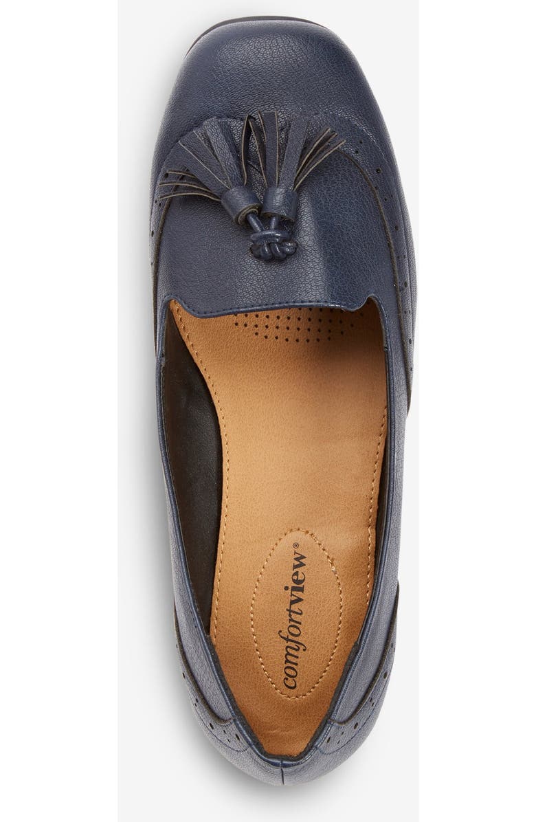 Comfortview The Aster Slip On Flat, Alternate, color, Navy