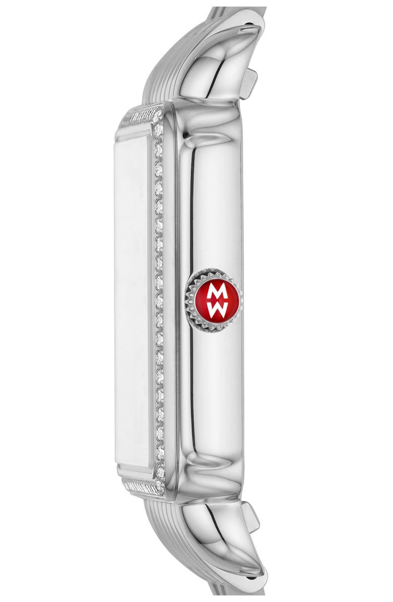 MICHELE Women's Deco II Diamond Embellished Stainless Steel Bracelet Watch, 29 mm - 0.52 ctw, Alternate, color, 