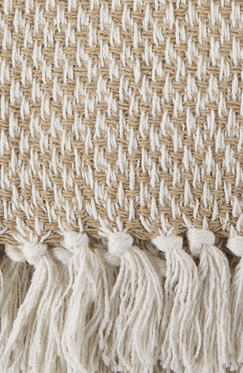 Design Imports Tassel Woven Cotton Throw Blanket, Alternate, color, 