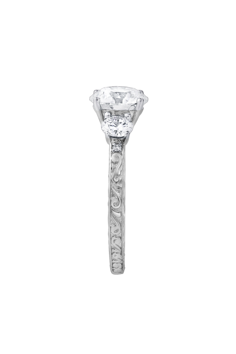 Ismere 14K Gold 2.65 Ct Round Lab Grown Diamond Engagement Ring, Alternate, color, 14K White Gold