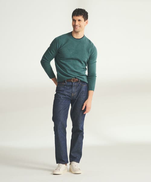 Naadam Lightweight Cashmere Contrast Trim Crewneck Sweater
