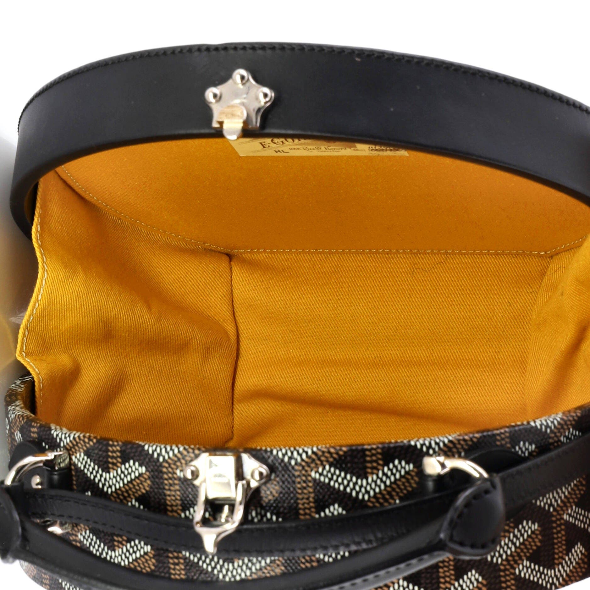 Pre-Owned Goyard Alto Hatbox Bag Coated Canvas, Alternate, color, Black