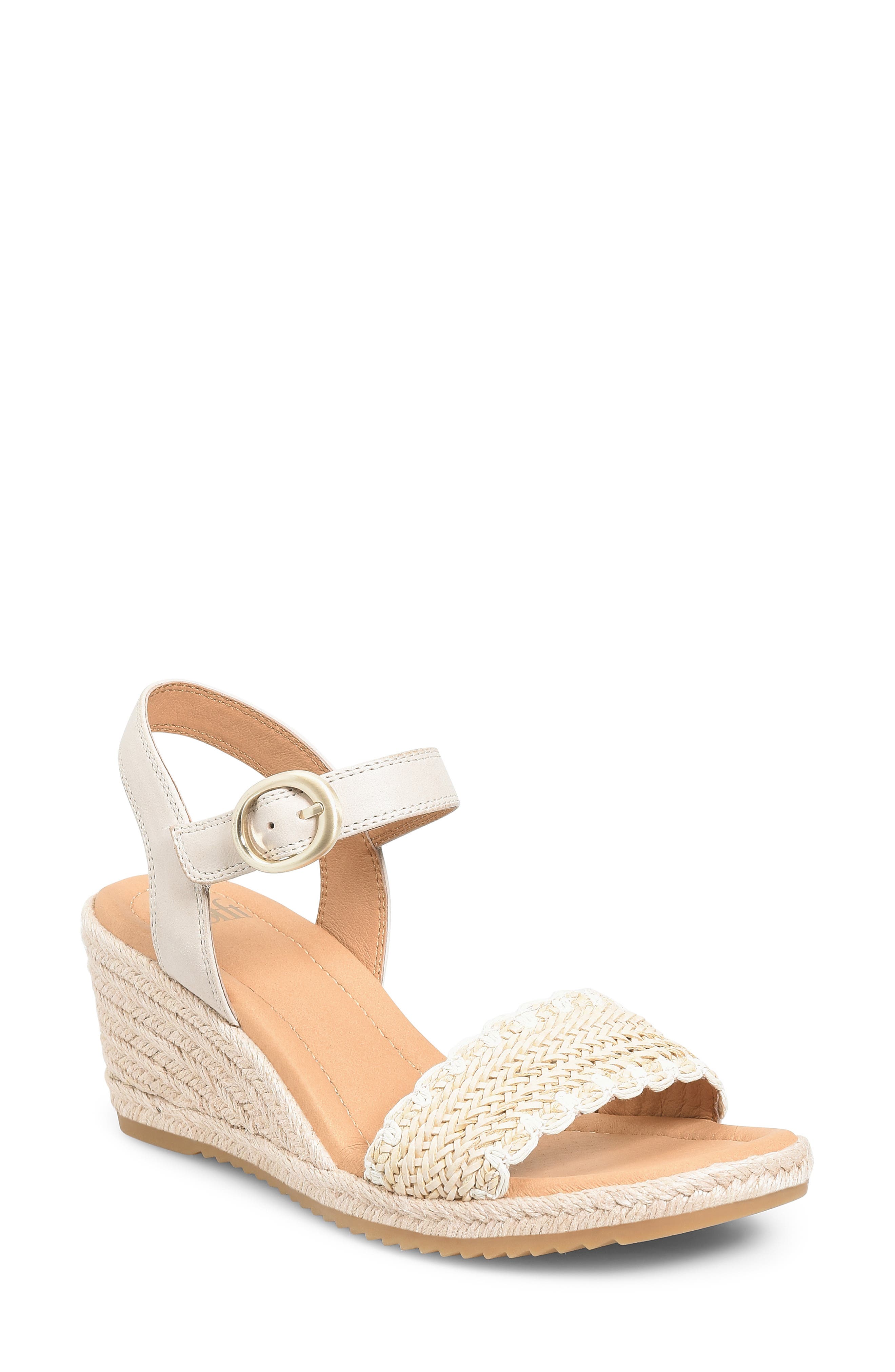 Söfft Inez Wedge Sandal, Main, color, Beige/ Latte