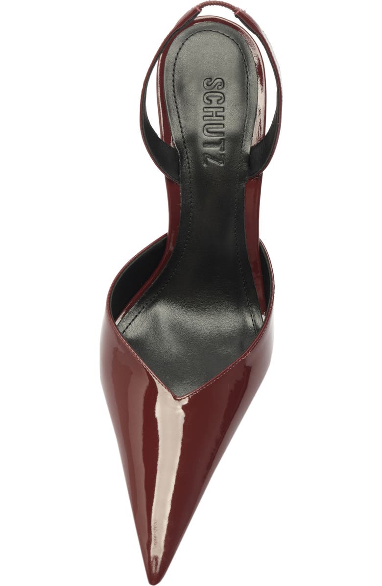 Schutz Siena Slingback Pointed Toe Wedge Pump, Alternate, color, Red