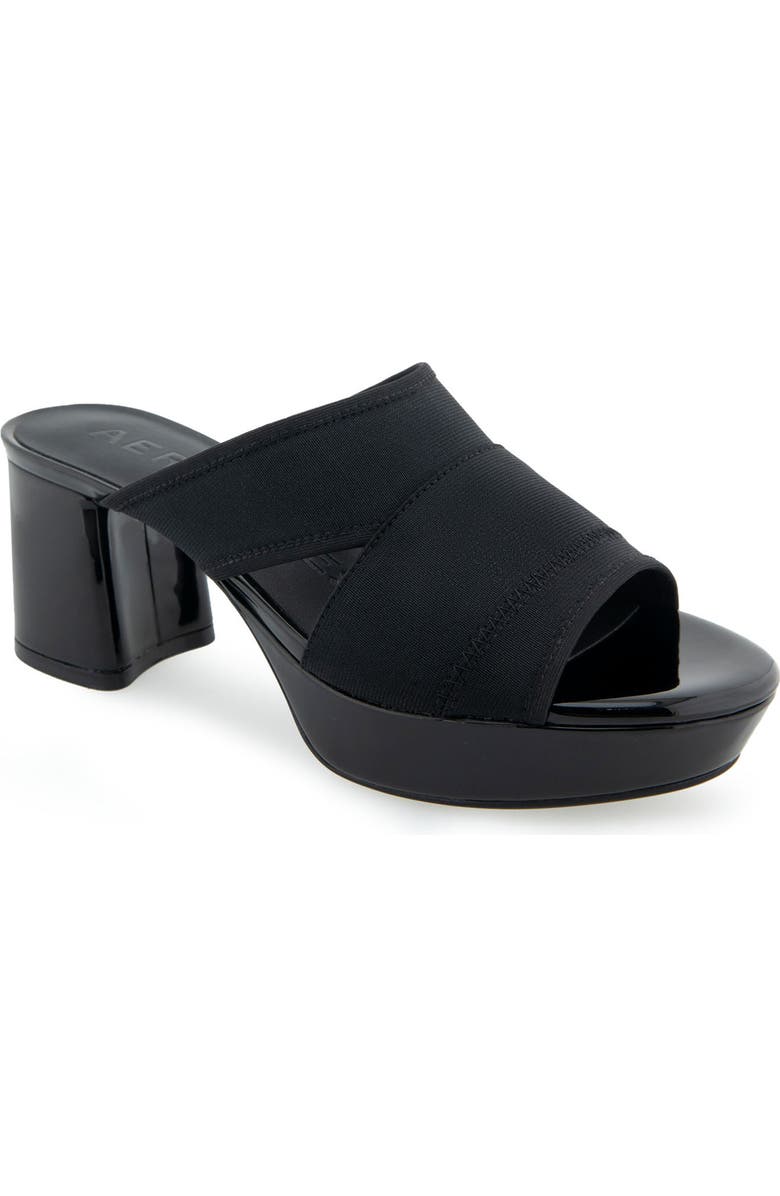 Aerosoles Carma Platform Sandal, Main, color, Black Elastic