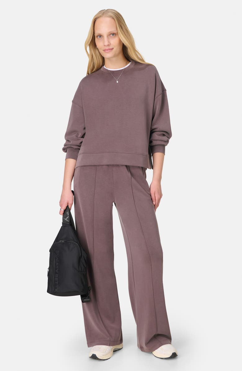 Sweaty Betty Sand Wash Cloud Sweatshirt, Alternate, color, Sable Brow