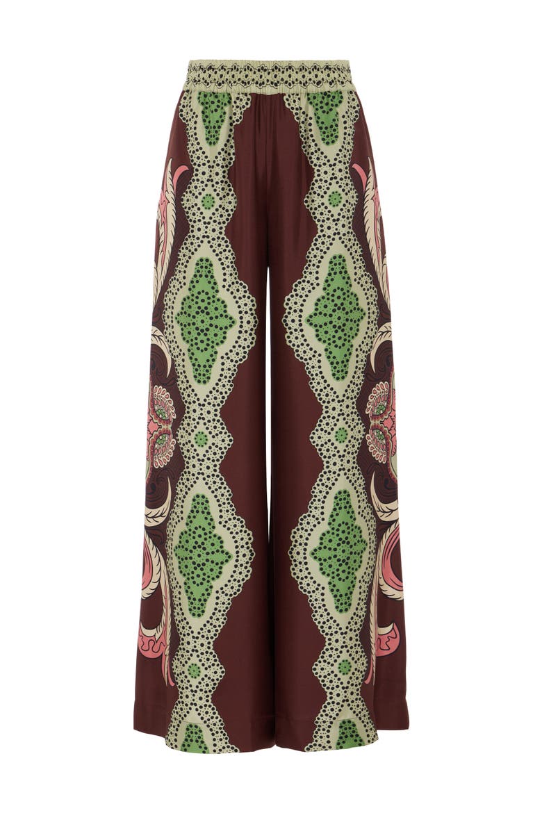 Palazzo Pants Portal Placée Testa Di Moro, Alternate, color, Testa di M