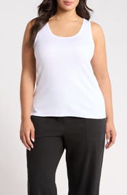 Eileen Fisher Scoop Neck Rib Tank