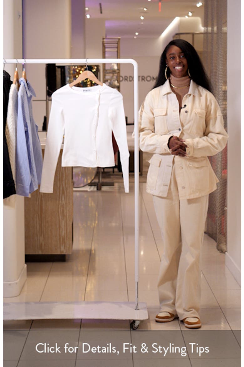 Passoni Asymmetric Cotton Crop Cardigan video