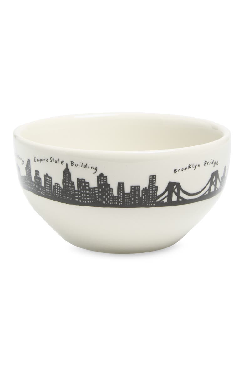 Skyline 22 oz. Dinnerware Bowl, Main, color, WHITE/ BLACK