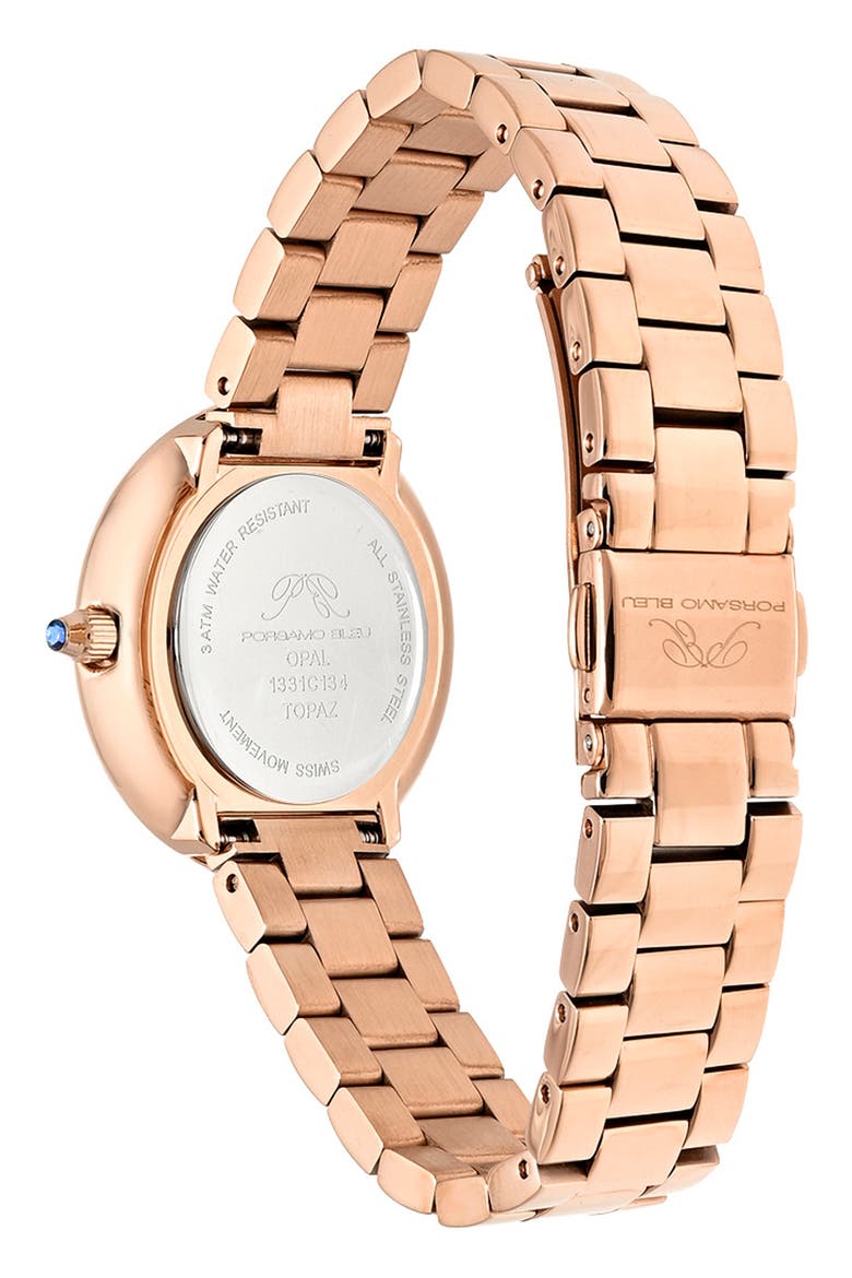 Opal Swiss Quartz Bracelet Watch, 32mm, Alternate, color, ROSE