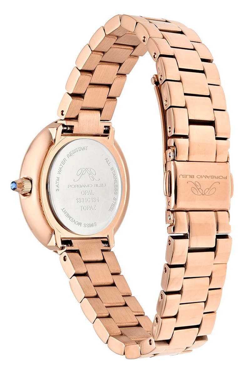 PORSAMO BLEU Opal Swiss Quartz Bracelet Watch, 32mm, Alternate, color, Rose