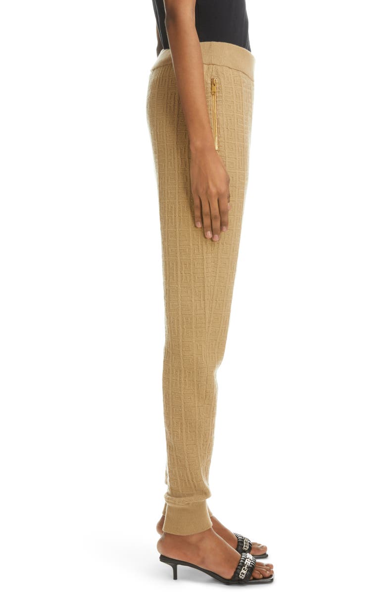 Givenchy 4G Logo Jacquard Cashmere Joggers, Alternate, color, 