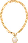 Karine Sultan Cabochon Pendant Necklace