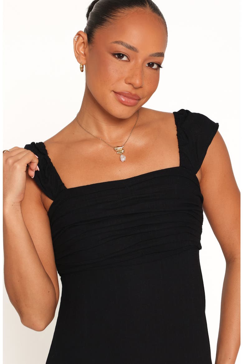 Sirene Midi Dress, Alternate, color, BLACK