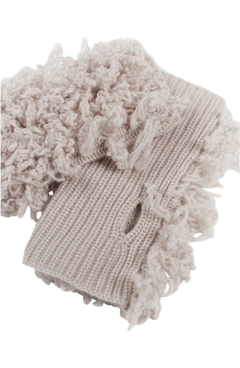 GOBI Mongolian Cashmere Loop-Stitch Cashmere Fingerless Gloves, Alternate, color, 