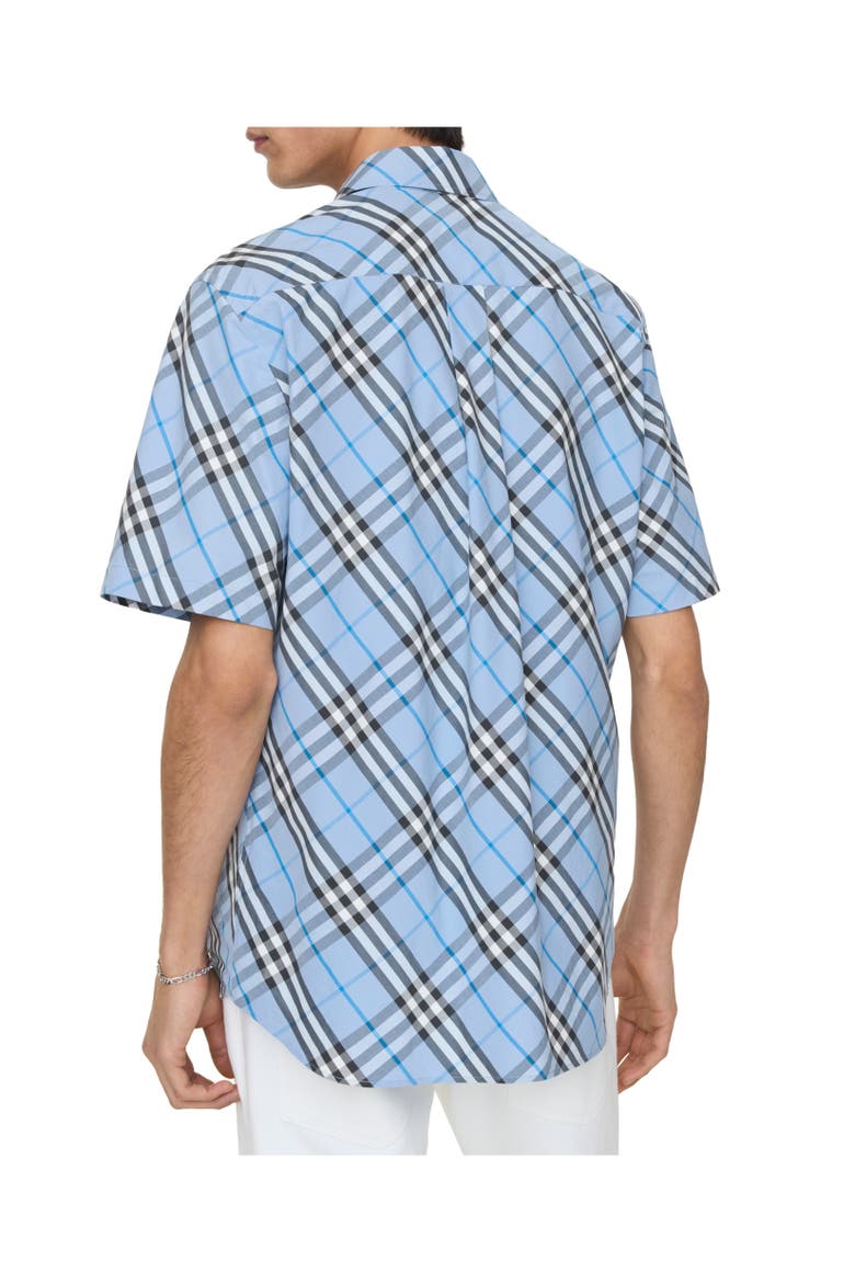 Classic Fit Check Cotton Shirt, Alternate, color, Cornflower blue