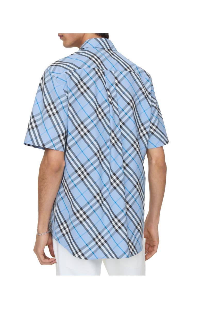Burberry Regular Fit Check Cotton Shirt, Alternate, color, Cornflower Blue