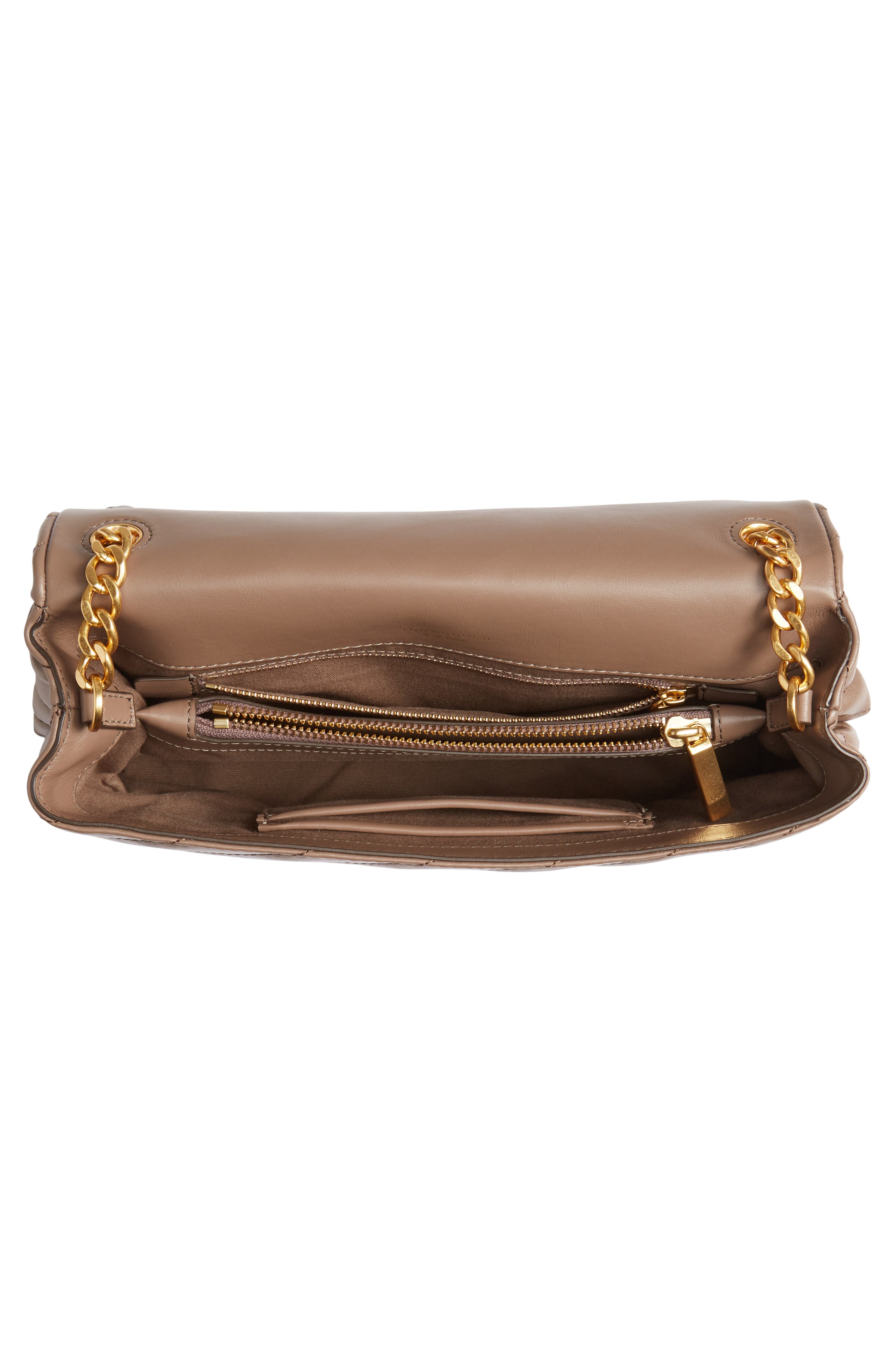 Tory Burch Kira Chevron Quilted Leather Shoulder Bag, Alternate, color, 