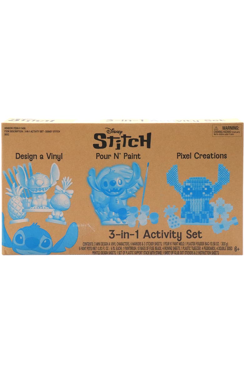 Disney 3 In 1 Activity Setm Disney Stitch, Craft Kit, 3 DIY Creations, Kids 6+, Alternate, color, Multicolored