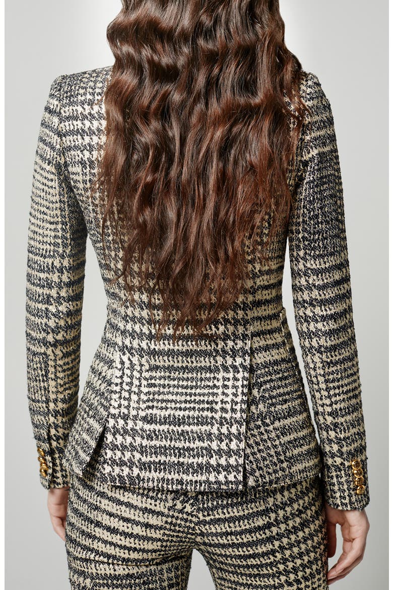 Duchess Glen Plaid Blazer, Alternate, color, METALLIC