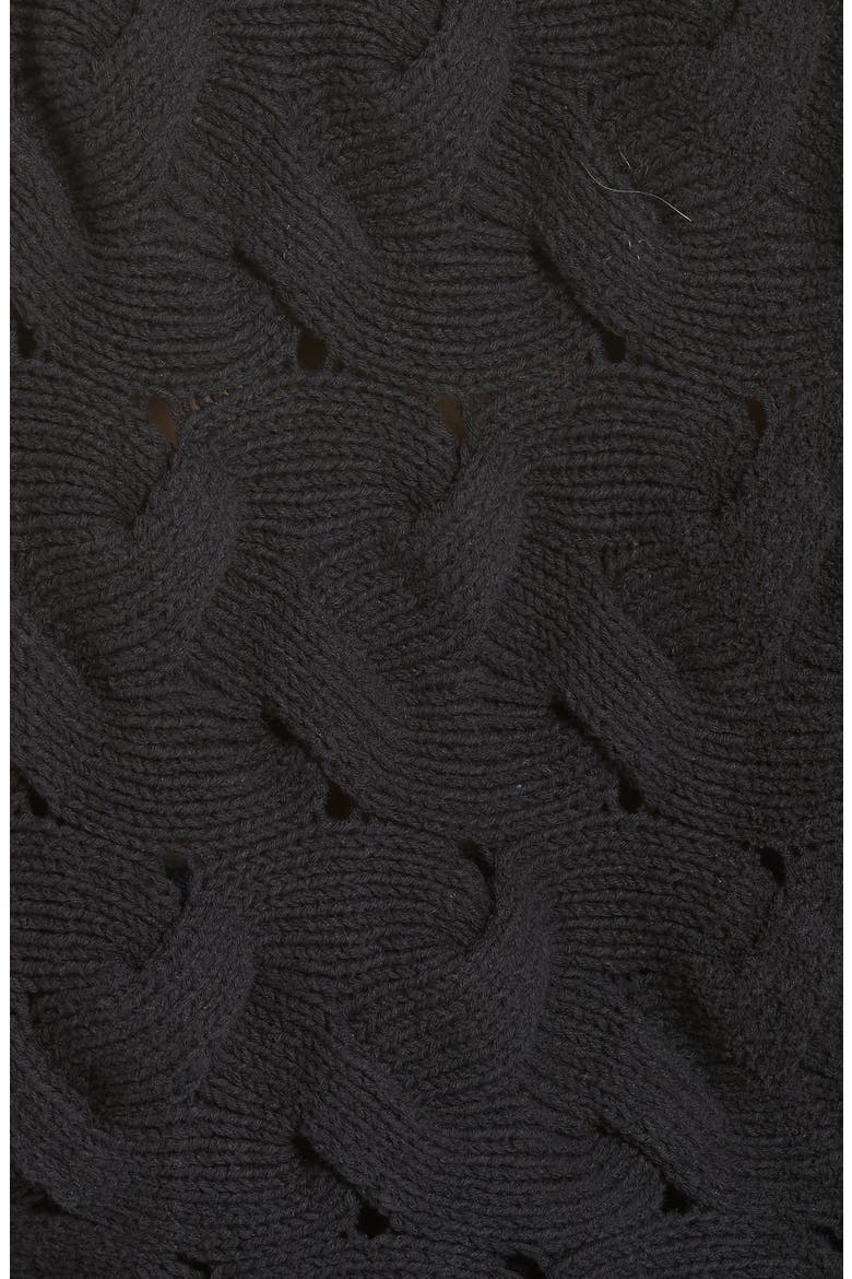 Desert Sands Cable Pullover, Alternate, color, BLACK