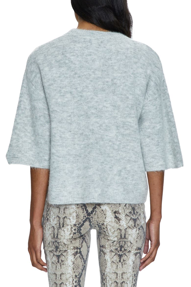 Three-Quarter Sleeve Alpaca Blend Sweater, Alternate, color, SOFT GREY