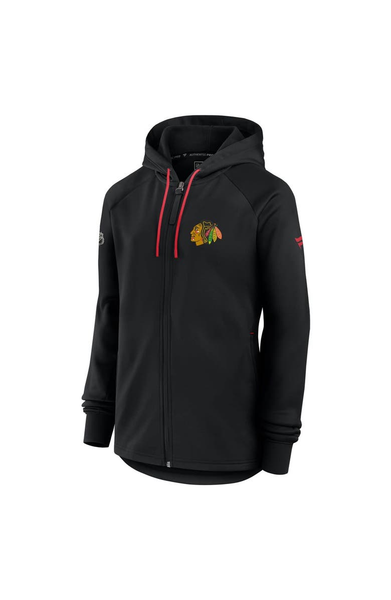 FANATICS Women's Fanatics  Black Chicago Blackhawks Authentic Pro Rink Fleece Full-Zip Jacket, Alternate, color, 