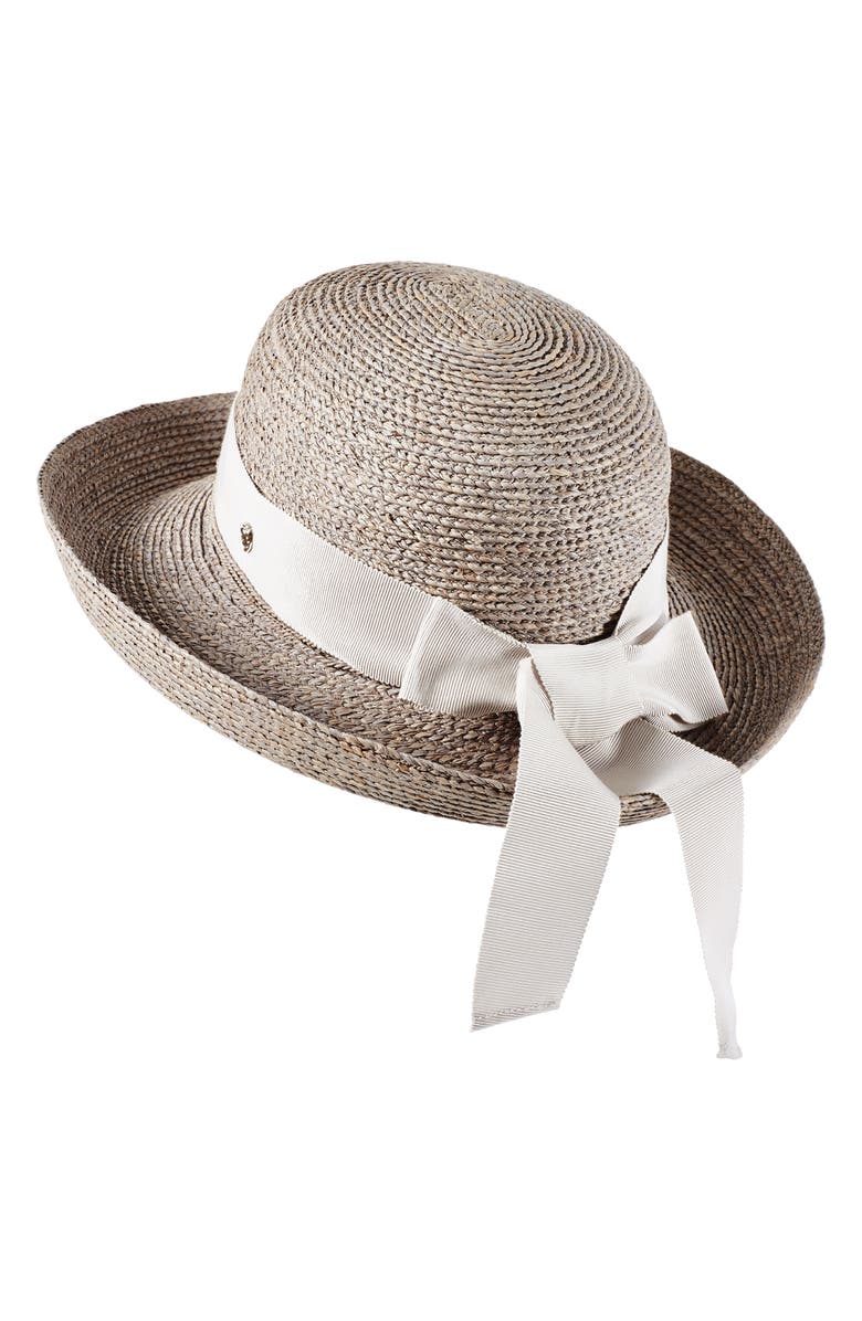 Helen Kaminski Newport Raffia Straw Hat, Alternate, color, Eclipse Melange/Moonlight