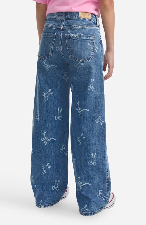 Abercrombie Kids Kids' Discharge High Waist Wide Leg Jeans In Blue
