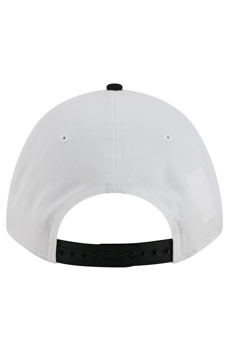 New Era Men's New Era White/Black Appalachian State Mountaineers Arch Two-Tone Rope 9FORTY A-Frame M-Crown Adjustable Hat, Alternate, color, White