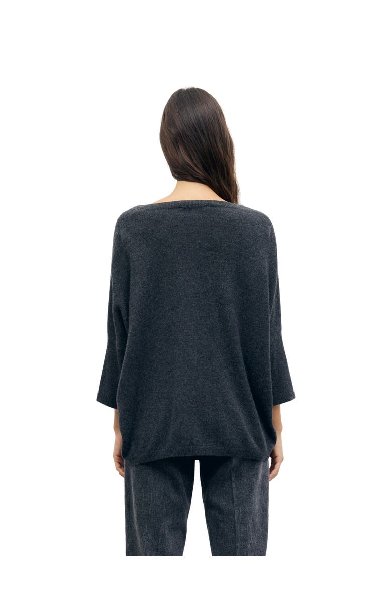 Resa 100% Cashmere V-Neck Sweater, Alternate, color, Charcoal