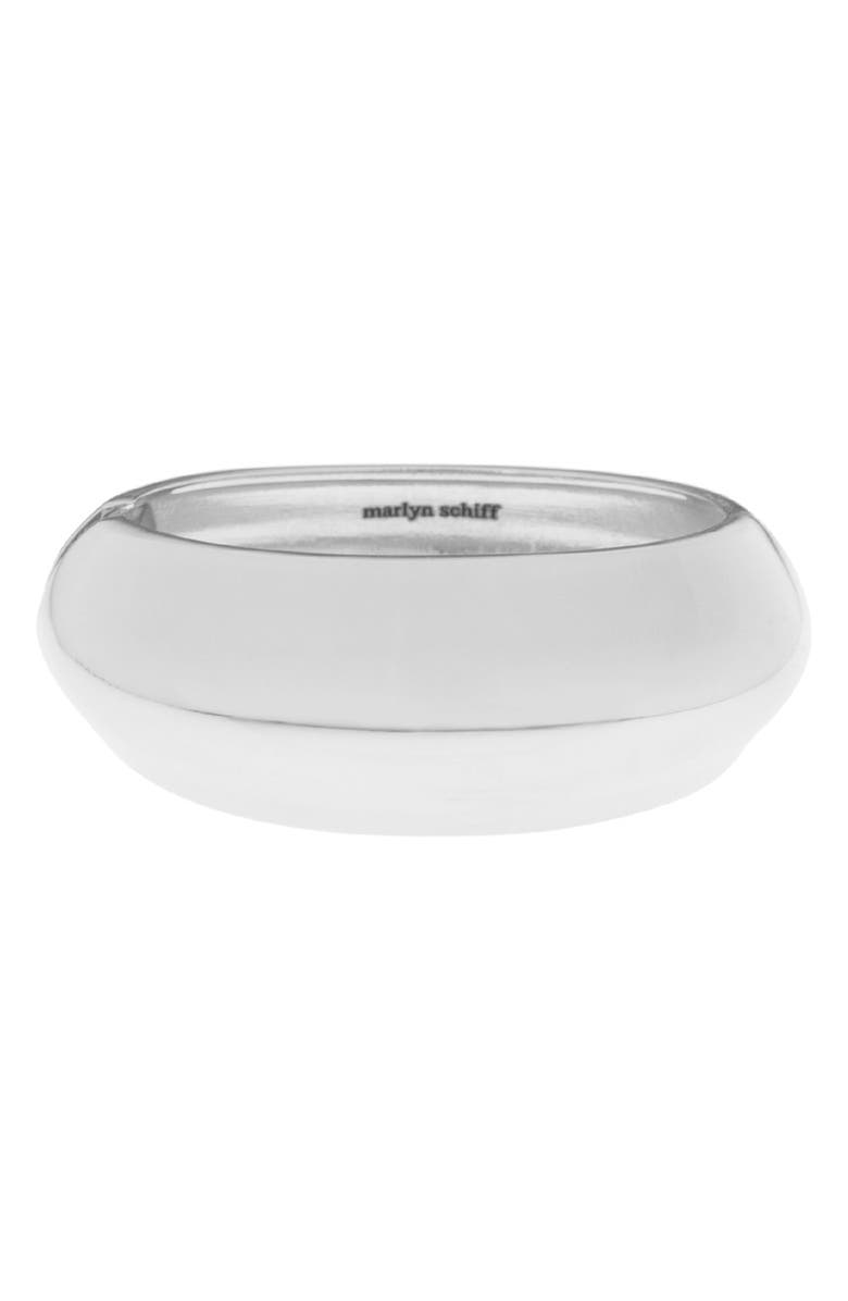 MARLYN SCHIFF Domed Bangle Bracelet, Main, color, Silver