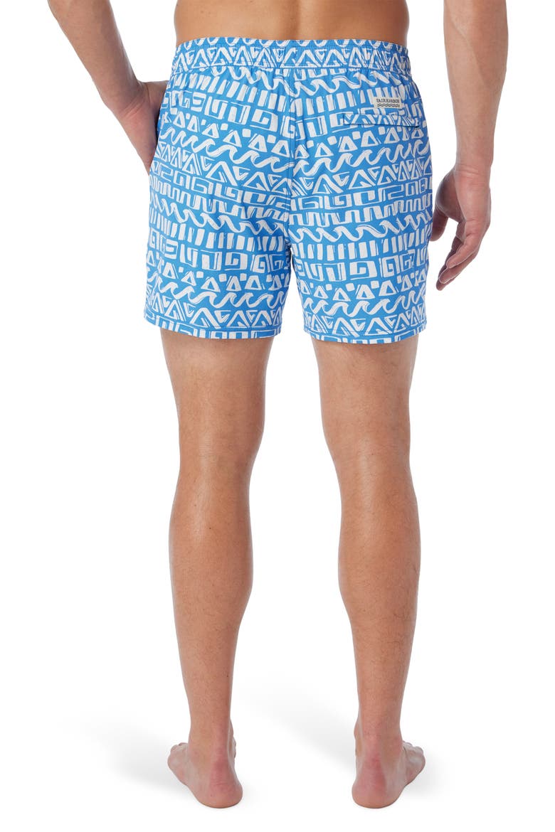 The Bungalow Water Repellent Swim Trunks, Alternate, color, BLUE WATER WAVES