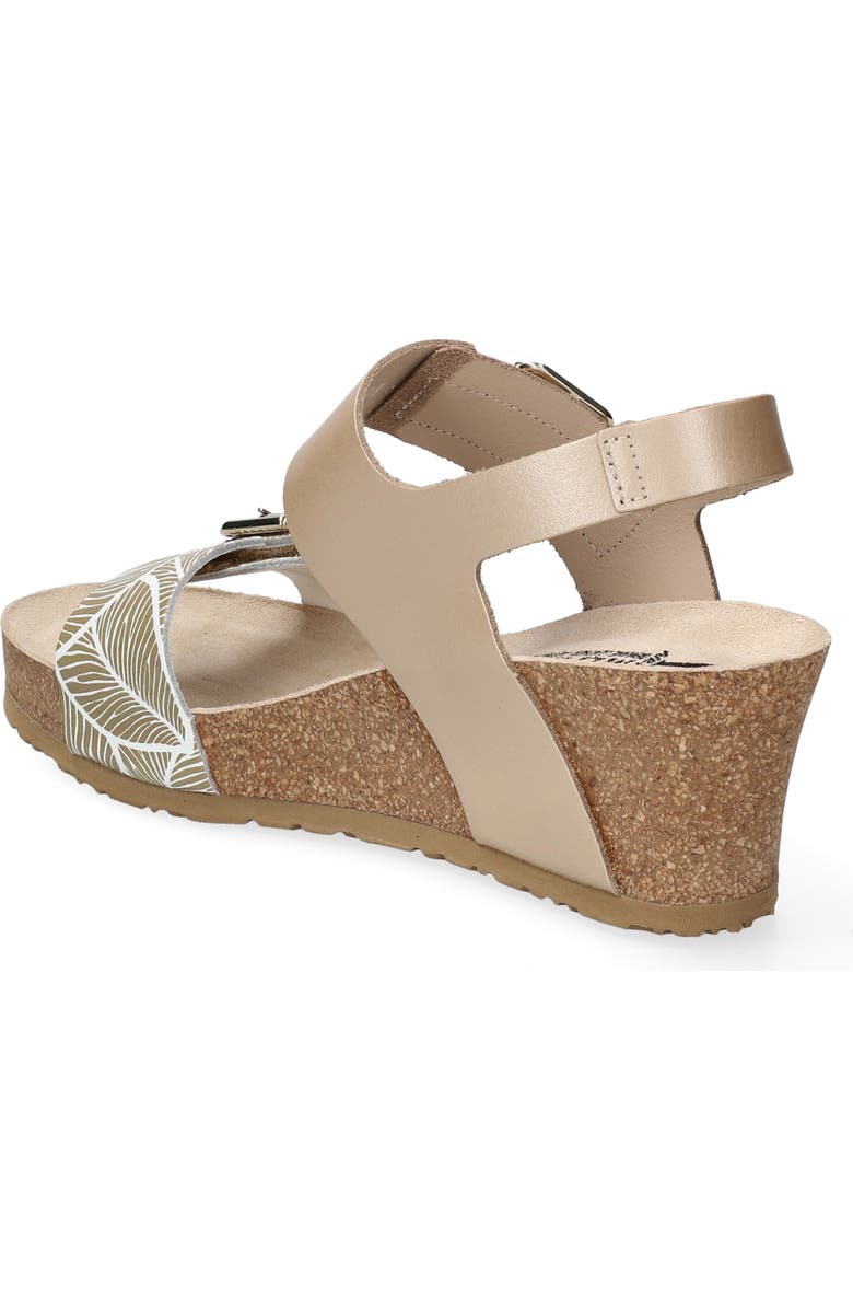 Mephisto Lissandra Platform Wedge Sandal, Alternate, color, Platinum Perla/ Panama