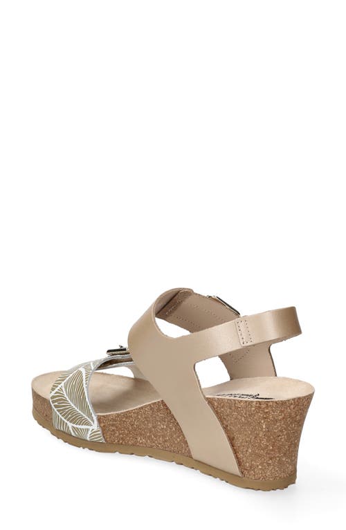 Mephisto Lissandra Platform Wedge Sandal In Platinum Perla/panama