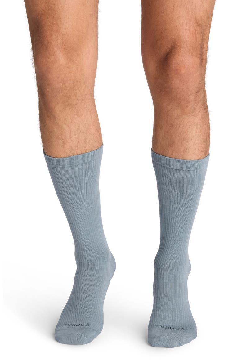 Modern Rib Calf Socks, Alternate, color, SEA STORM