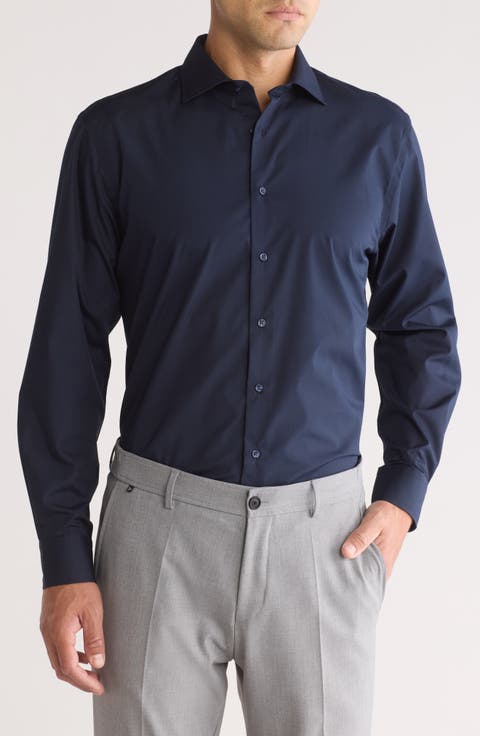 Traditional Fit Button-Up Dress Shirt