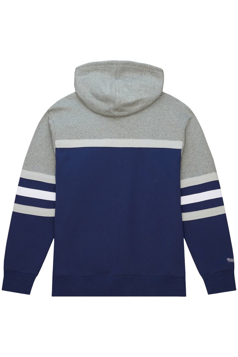Men's Mitchell & Ness Navy Georgetown Hoyas Head Coach Pullover Hoodie, Alternate, color, Navy