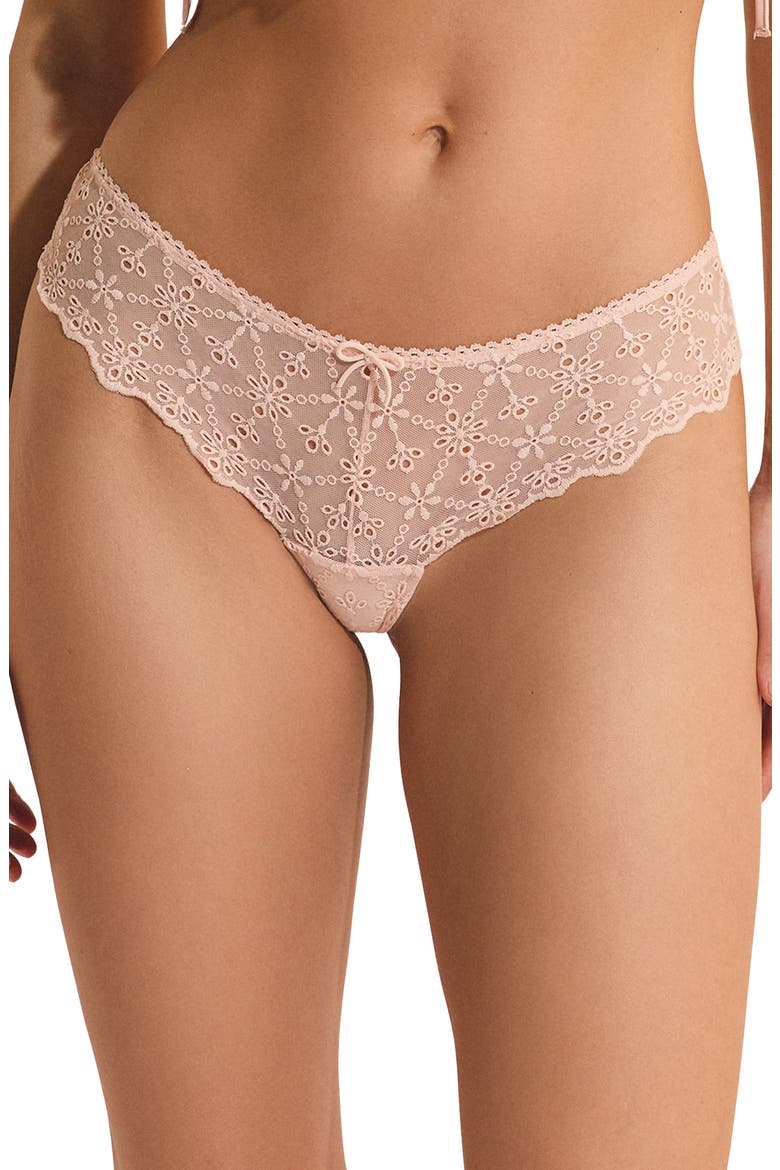 Jane Embroidered Bralette, Main, color, POWDER PINK