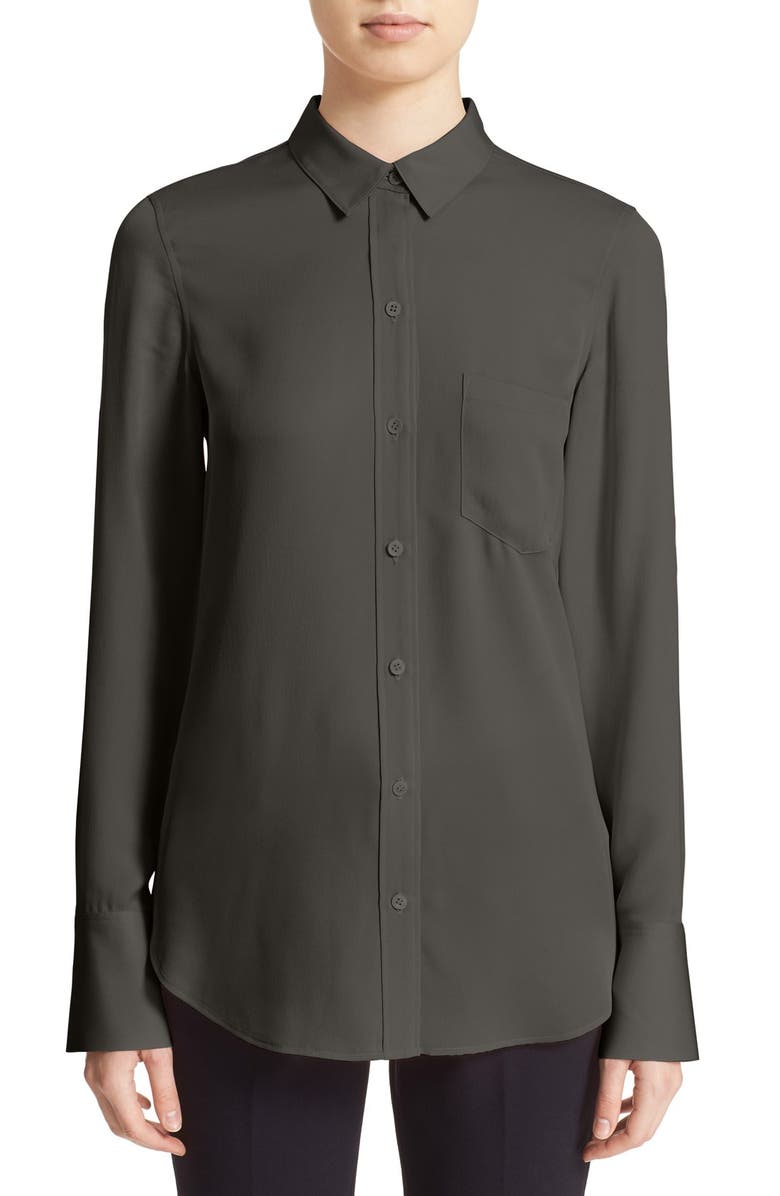 Theory 'Nijee' Silk Shirt, Main, color, 