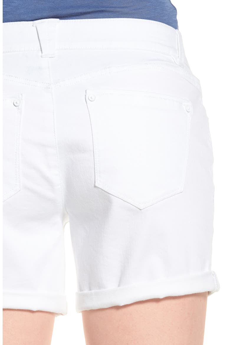 'Ab'Solution Cuff Denim Shorts, Alternate, color, OPTIC WHITE