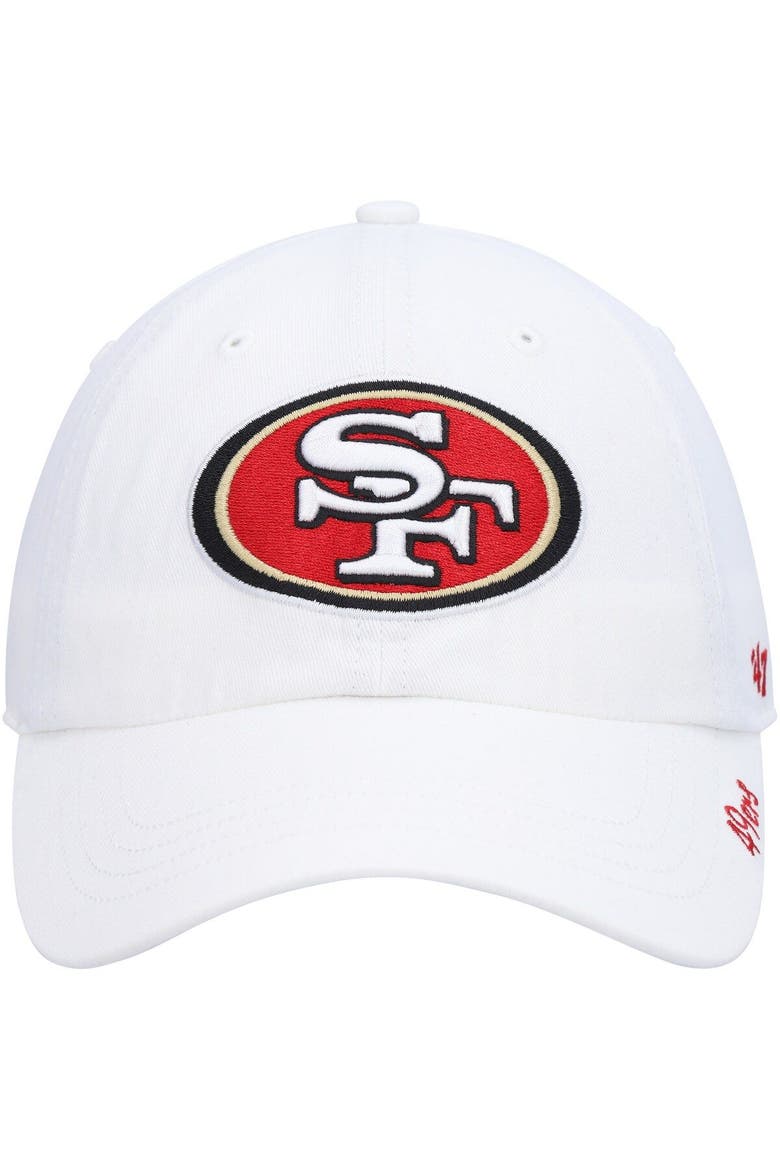 Women's '47 White San Francisco 49ers Miata Logo Clean Up Adjustable Hat, Alternate, color, White