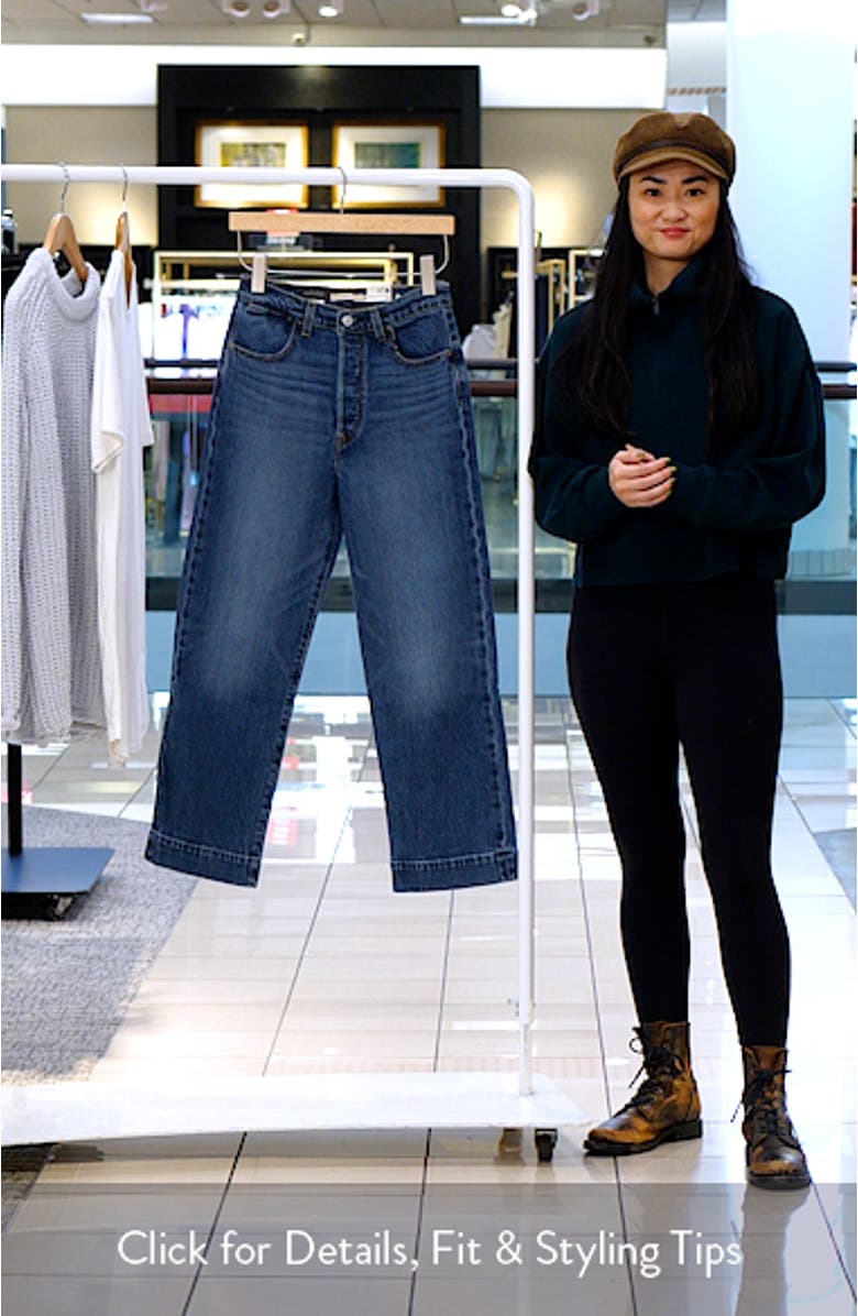 Ribcage Tailored High Waist Ankle Straight Leg Jeans, sales video thumbnail