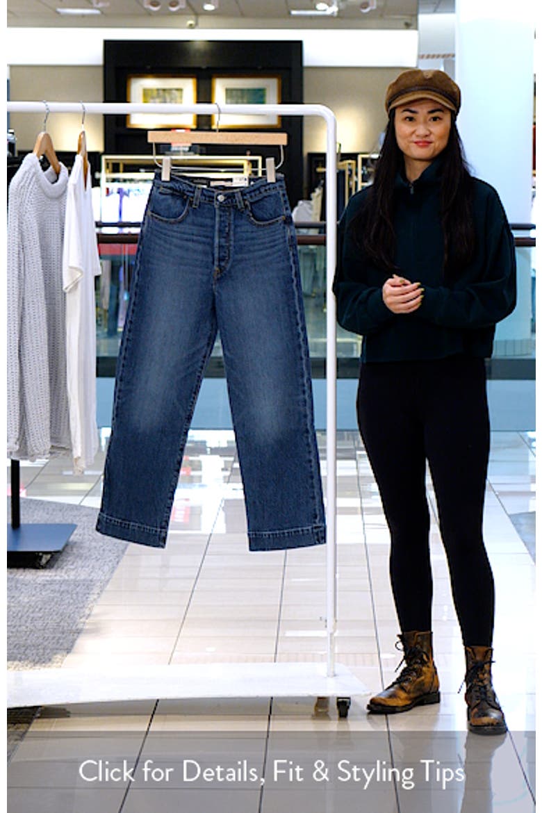 Ribcage Tailored High Waist Ankle Straight Leg Jeans video