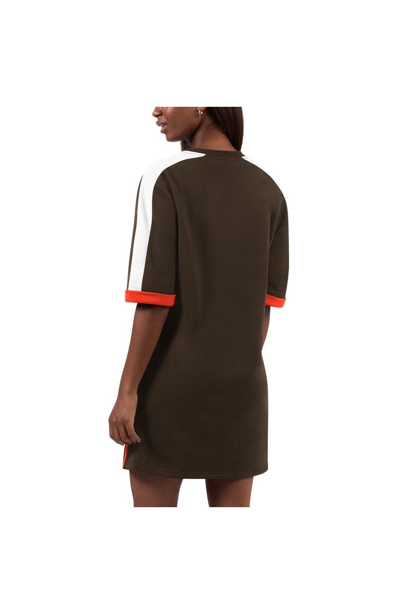 G-III 4HER BY CARL BANKS Women's G-III 4Her by Carl Banks Brown Cleveland Browns Flag Sneaker Dress, Alternate, color, 