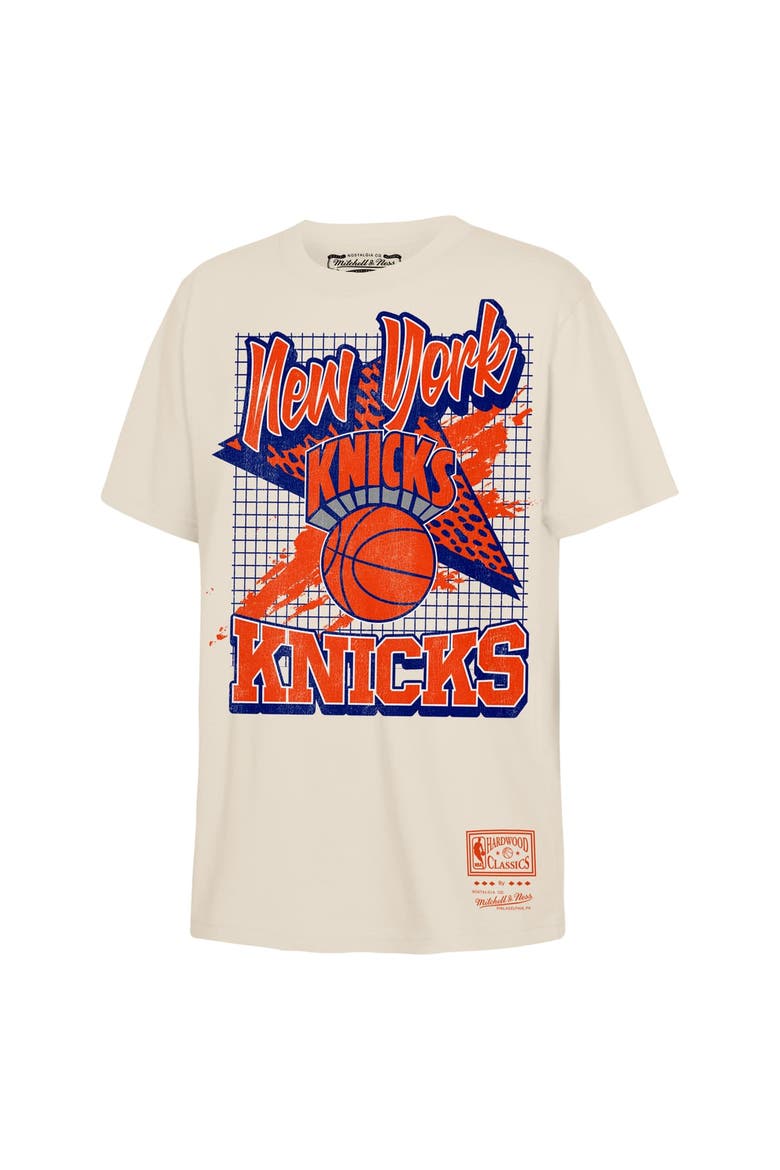 Toddler Mitchell & Ness Natural New York Knicks Retro Wizard T-Shirt, Main, color, Natural